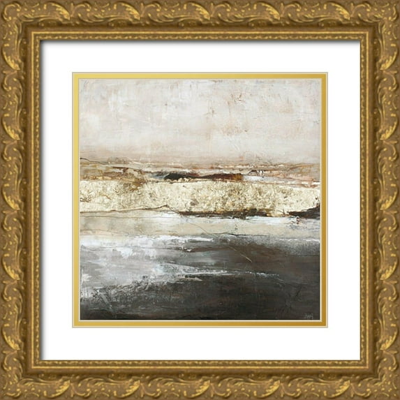 Design Fabrikken 12x12 Gold Ornate Wood Framed with Double Matting Museum Art Print Titled - Low Limit Gold