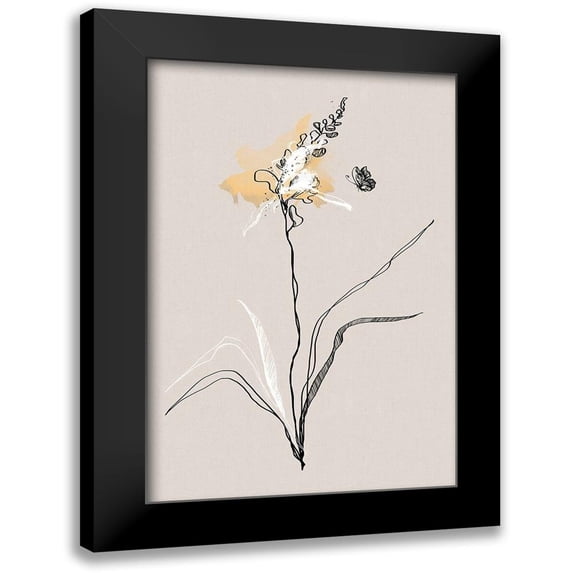 Design Fabrikken 13x18 Black Modern Framed Museum Art Print Titled - Summer Plant 1