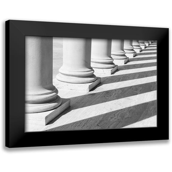 Design Fabrikken 14x11 Black Modern Framed Museum Art Print Titled - Pillars 1