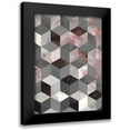 thumbnail image 1 of Design Fabrikken 14x18 Black Modern Framed Museum Art Print Titled - Cubes Rose, 1 of 5