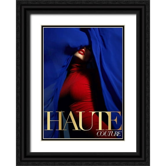 Design Fabrikken 14x18 Black Ornate Wood Framed with Double Matting Museum Art Print Titled - Couture 5