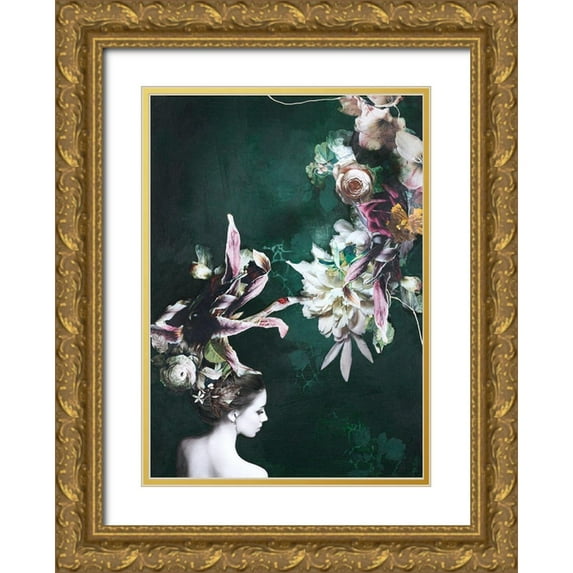 Design Fabrikken 14x18 Gold Ornate Wood Framed with Double Matting Museum Art Print Titled - Haute Couture 6