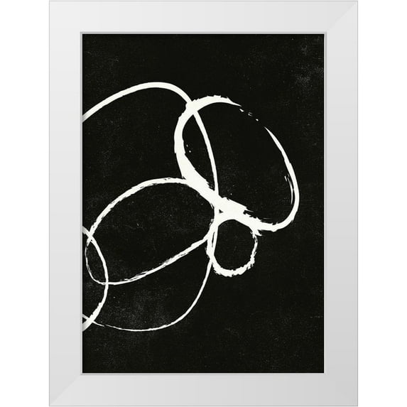 Design Fabrikken 14x18 White Modern Wood Framed Museum Art Print Titled - Linked 4