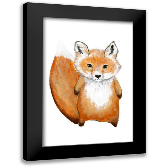 Design Fabrikken 17x24 Black Modern Framed Museum Art Print Titled - Little Fox