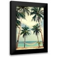 thumbnail image 1 of Design Fabrikken 17x24 Black Modern Framed Museum Art Print Titled - Palm Sky 3, 1 of 5