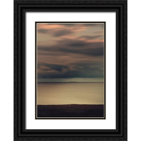 Design Fabrikken 18x24 Black Ornate Wood Framed with Double Matting Museum Art Print Titled - Bishop 13