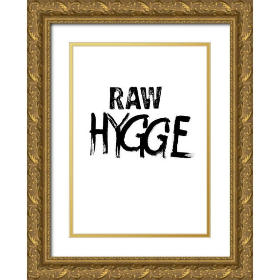 Design Fabrikken 18x24 Gold Ornate Wood Framed with Double Matting Museum Art Print Titled - Raw Hygge