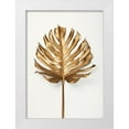 thumbnail image 1 of Design Fabrikken 18x24 White Modern Wood Framed Museum Art Print Titled - Monstrea Gold Leaf, 1 of 4