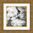 thumbnail image 1 of Design Fabrikken 20x20 Gold Ornate Wood Framed with Double Matting Museum Art Print Titled - White and Gray Flowers, 1 of 4
