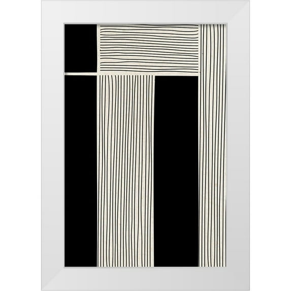 Design Fabrikken 23x32 White Modern Wood Framed Museum Art Print Titled - Ribbing 2
