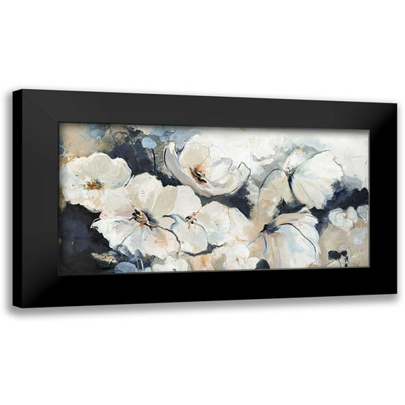 Design Fabrikken 24x14 Black Modern Framed Museum Art Print Titled - Flower Varity 2