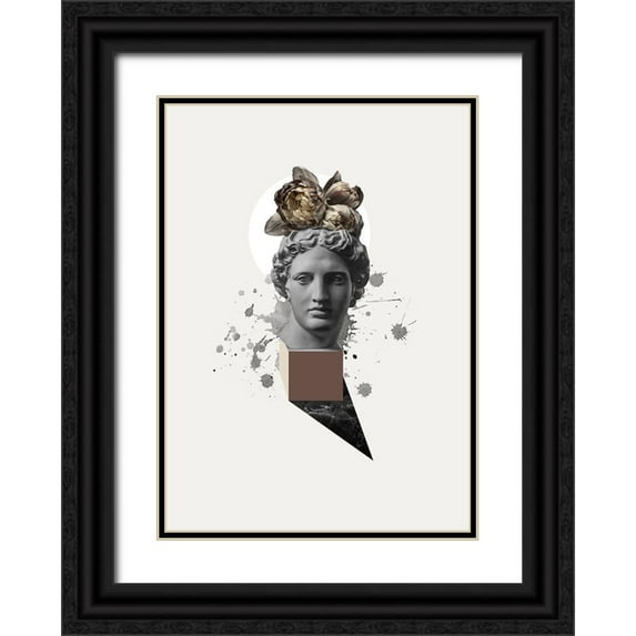 Design Fabrikken 24x32 Black Ornate Wood Framed with Double Matting Museum Art Print Titled - Approach of Apollo
