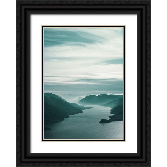 Design Fabrikken 24x32 Black Ornate Wood Framed with Double Matting Museum Art Print Titled - Bishop 12