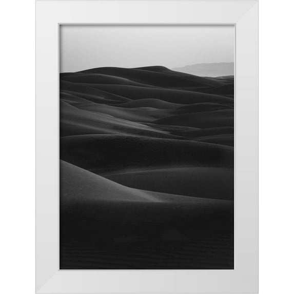 Design Fabrikken 24x32 White Modern Wood Framed Museum Art Print Titled - Black Dunes