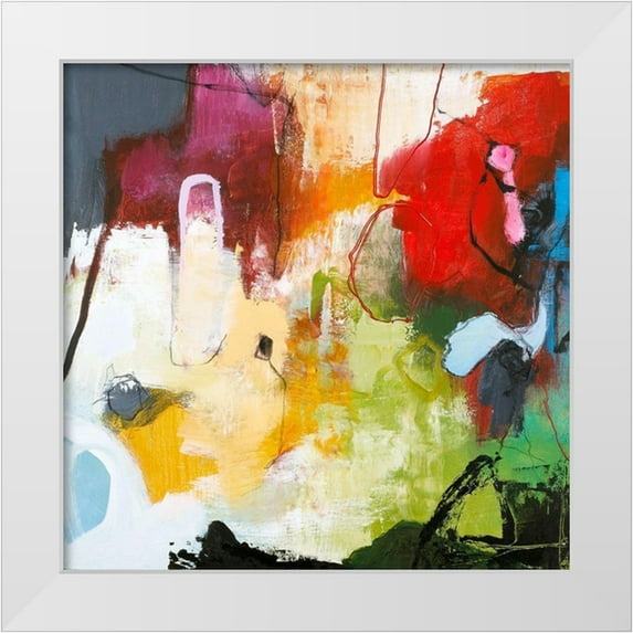 Design Fabrikken 26x26 White Modern Wood Framed Museum Art Print Titled - Tango 3