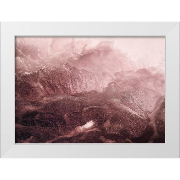 Design Fabrikken 32x24 White Modern Wood Framed Museum Art Print Titled - Pink Motion