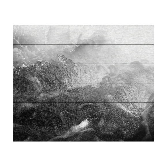 Design Fabrikken 'Black Motion Fabrikken' Wood Slat Art 18x22