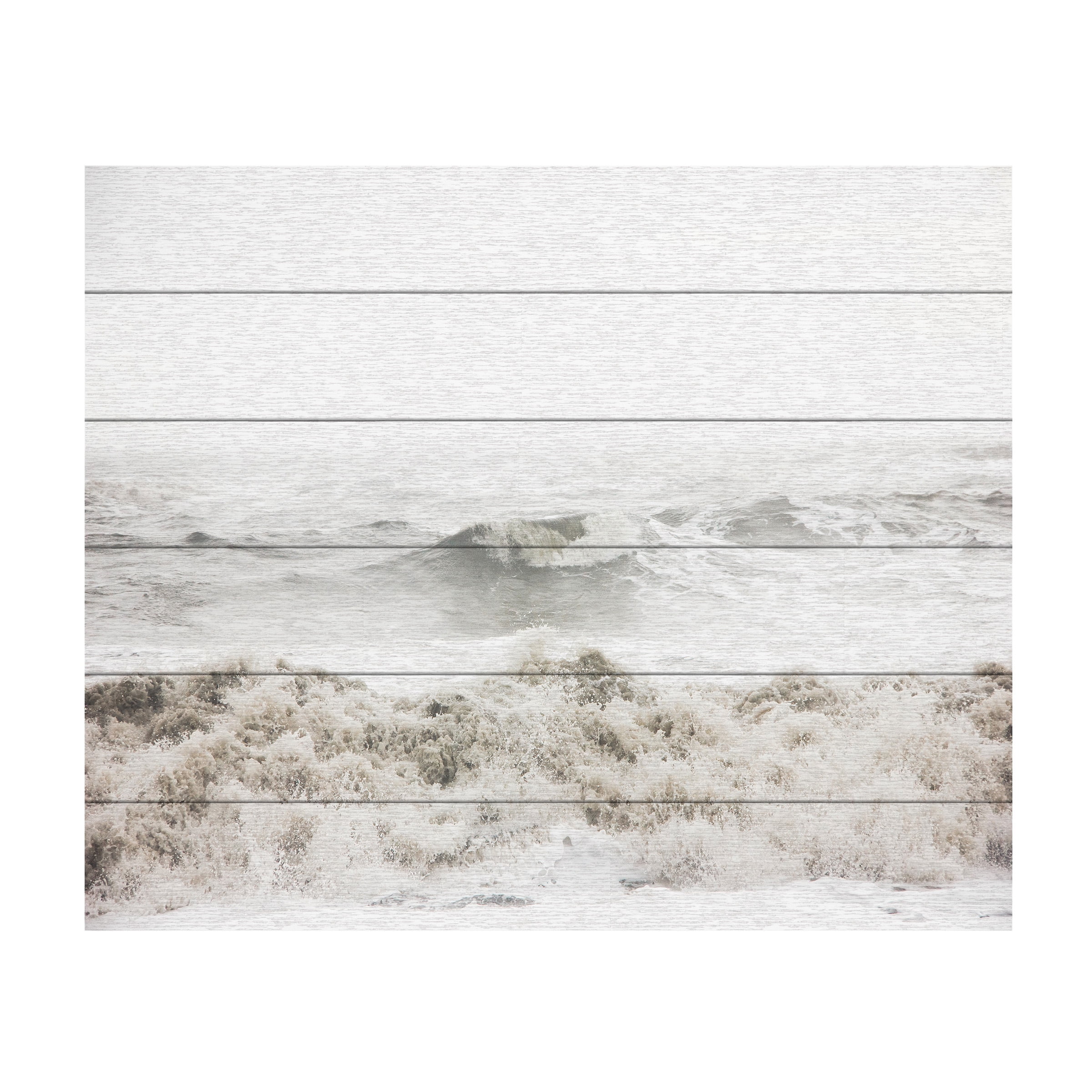 Design Fabrikken 'Breaking Waves Fabrikken' Wood Slat Art 18x22