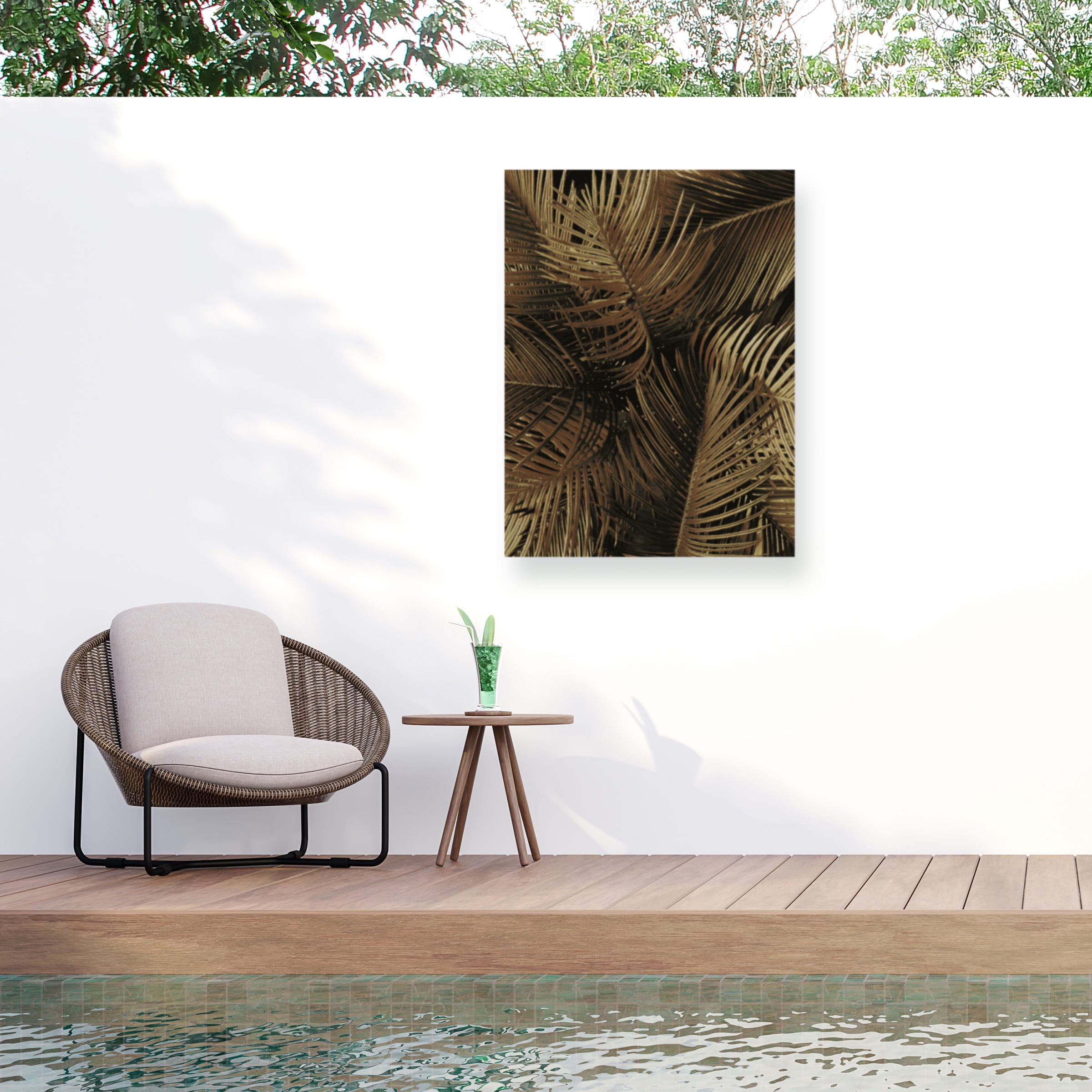 Design Fabrikken 'Golden Palm 2 Fabrikken' Outdoor Canvas