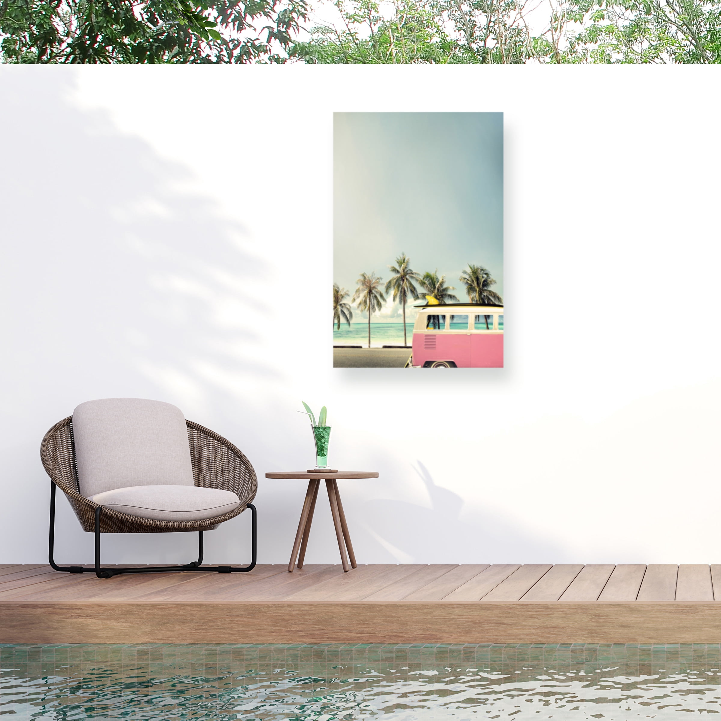 Design Fabrikken 'Surf Bus Pink Fabrikken' Outdoor All-Weather Wall Decor