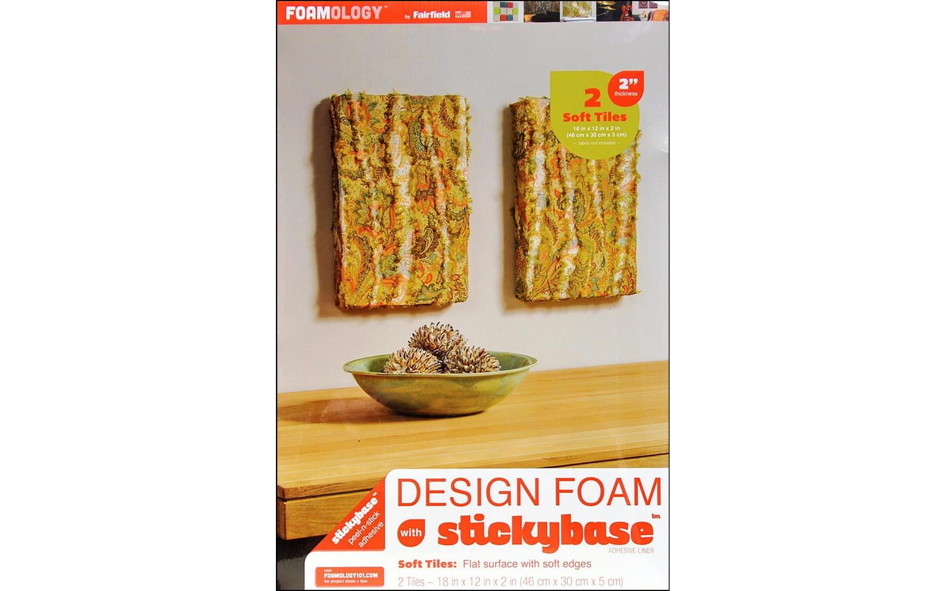 Design Foam 12" x 18" x 2" 2pk, White FOB:MI