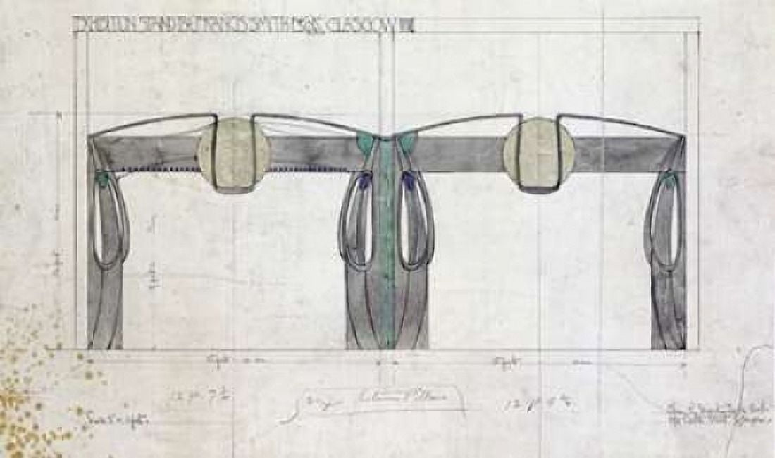 Design For An Exhibition Canvas Art - Charles Rennie Mackintosh (12 x 18)