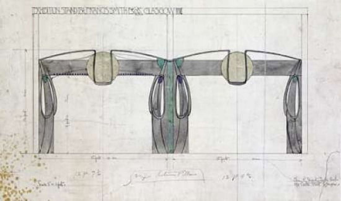 Design For An Exhibition Canvas Art - Charles Rennie Mackintosh (24 x 36)