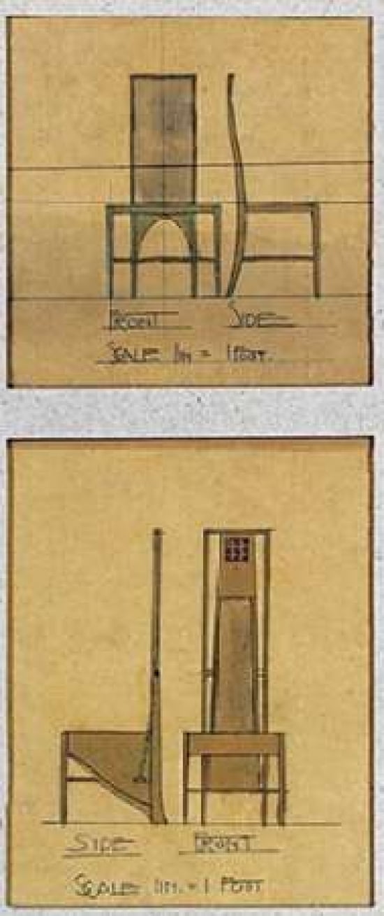 Design For Chairs 1903 Canvas Art - Charles Rennie Mackintosh (10 x 20)