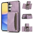 thumbnail image 1 of Design for Galaxy A15 5G Wallet Case with Credit Card Holder Slot PU Leather Phone Cover Stand Kickstand Shockproof Protective Cell Accessories for Samsung A 15 Women Men 6.5 inch Purple, 1 of 12