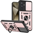 thumbnail image 1 of Design for Galaxy S24 Plus/S24+ Phone Case with Ring Holder Stand Kickstand Heavy Duty Slim Shockproof Hybrid Rugged Drop Protective Cover for Samsungs24+ galaxys24+ Women 6.6 inch Rose Gold, 1 of 14