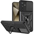 thumbnail image 1 of Design for Galaxy S24 Plus/S24+ Phone Case with Ring Holder Stand Kickstand Heavy Duty Slim Shockproof Hybrid Rugged Drop Protective Cover for Samsungs24+ galaxys24+ Women Men 6.6 inch Black, 1 of 14