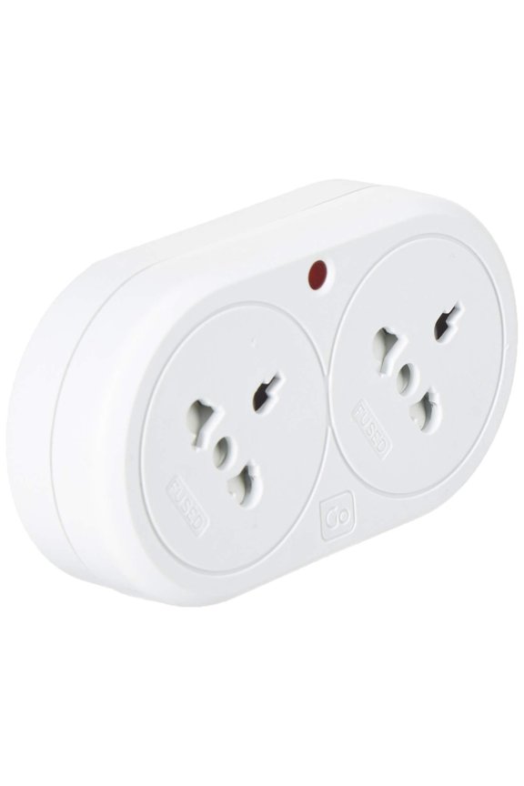 Double Visitor Adaptor, White, One Size