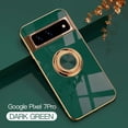 thumbnail image 1 of Design for Google Pixel 7 Pro Case, Soft TPU Edge Plating 360 Degree Rotation Ring Holder Kickstand Protective Anti-Scratch Cover Magnetic Work with Car for Google Pixel 7 Pro,Darkgreen, 1 of 10