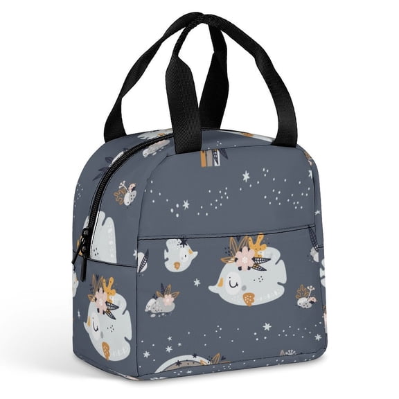 Design Graphics Large Capacity Lunch Bag Insulated Lunch Box for Men Women Travel Office Picnic Portable Lunch Tote Bag