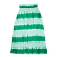thumbnail image 1 of Design History Women's Size Large Tie Dye Striped Maxi Skirt, Emerald Combo, 1 of 1
