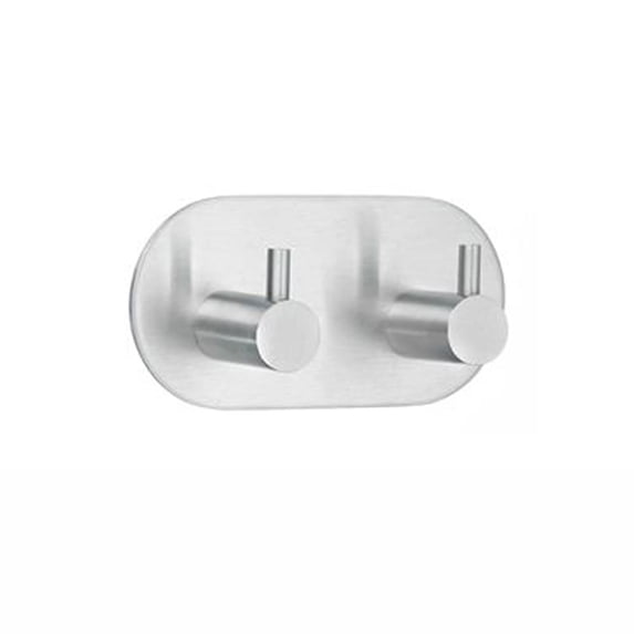Design Hook Double Self Adhesive Brushed Stainless Steel