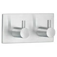 thumbnail image 1 of Design Hook Square Double  Self Adhesive Brushed Stainless Steel, 1 of 2