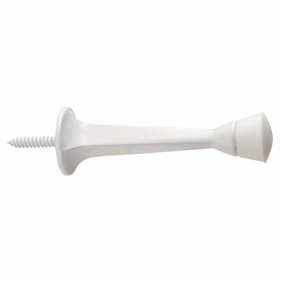 Design House 10-Pack Cast Steel Door Stop with Rubber Tip, Wall Protector, White