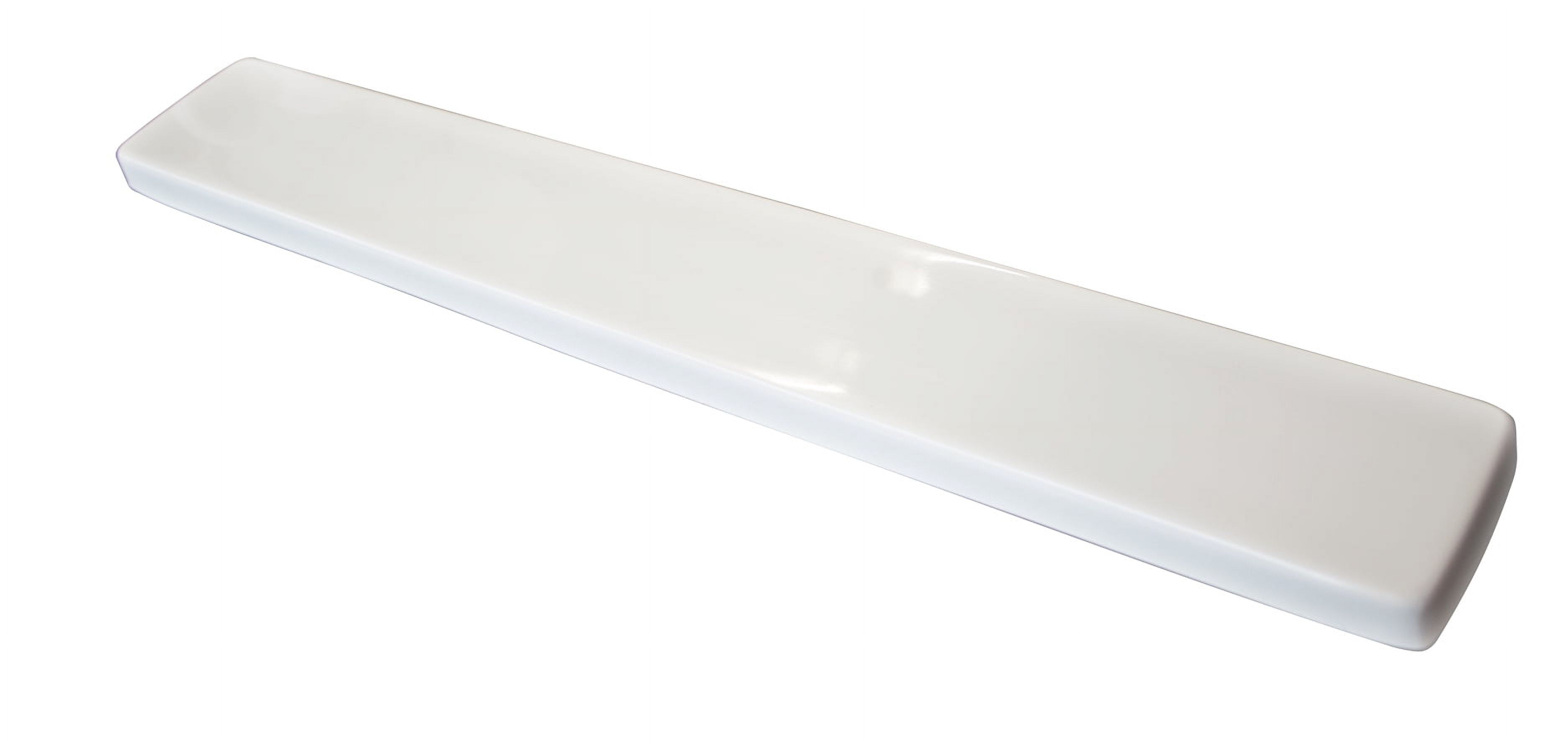 18.3 Inch Solid White Cultured Marble Universal Side Splash