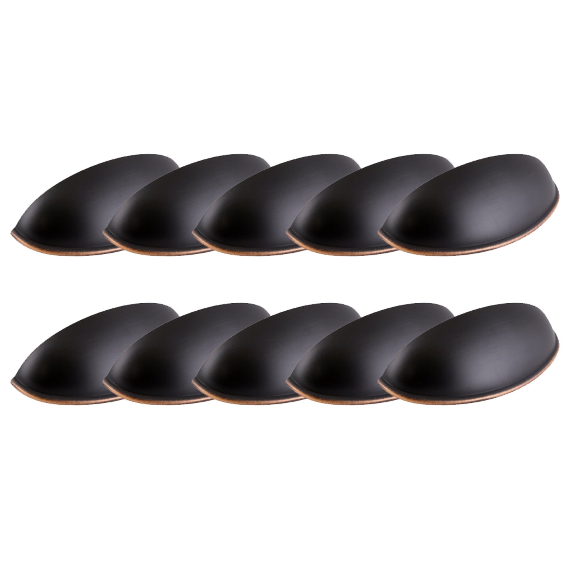 Oil Rubbed Bronze Oval Cup Drawer Pulls with Mounting Hardware
