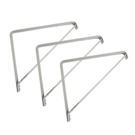 Design House 182733 11-inch Shelf Rod Bracket White 3-Pack