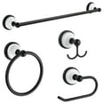 thumbnail image 1 of Design House Savannah 4-Piece Bathroom Hardware Accessory Kit, Matte Black/White, 1 of 12