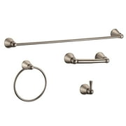Design House 188706 Kassel 4-Piece Bathroom Hardware Accessory Kit Satin Nickel