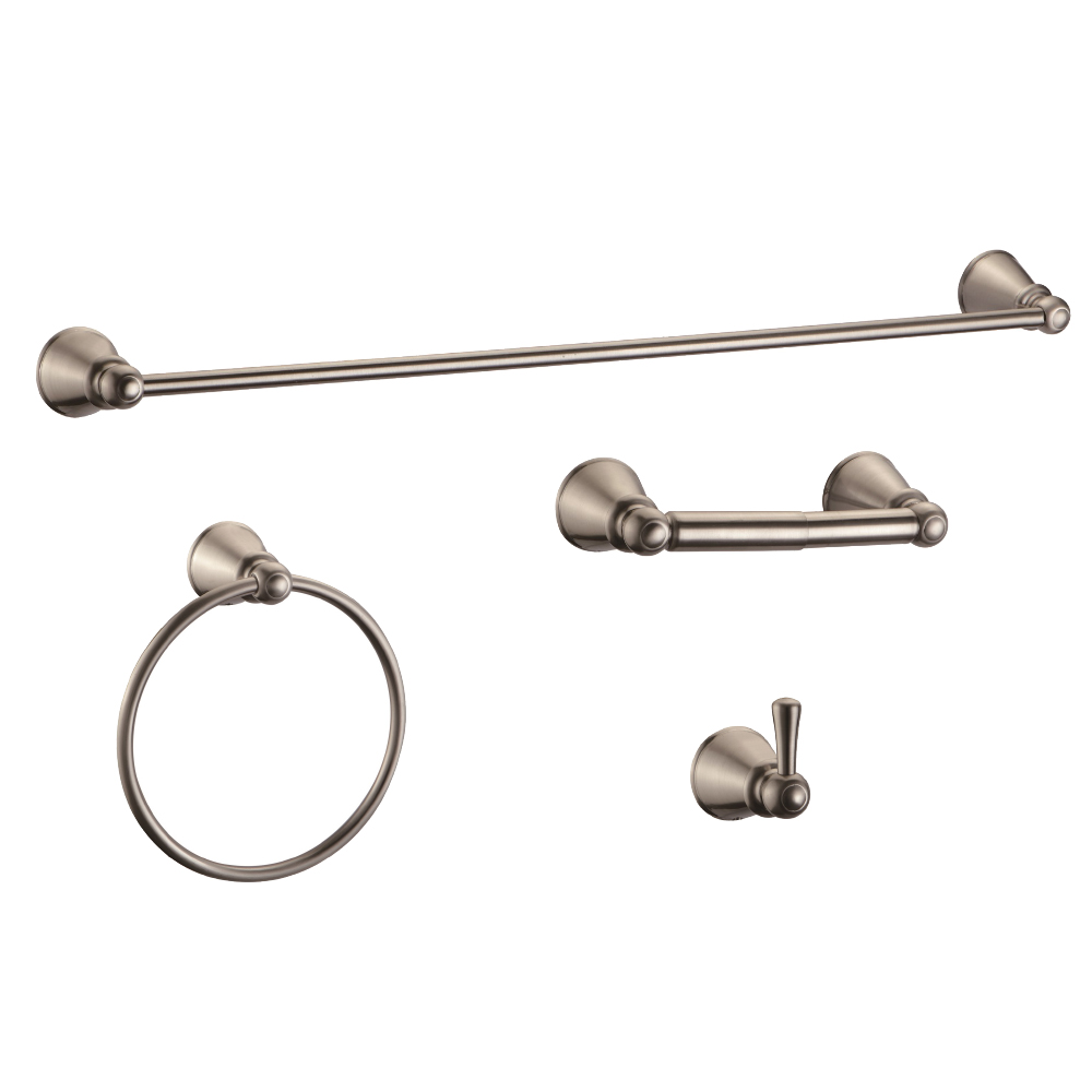 Design House Kassel 558205 Anello Portasciugamani Cromo Lucido - In Alluminio E Zinco, 17,8 Cm, Con Viti Nascoste