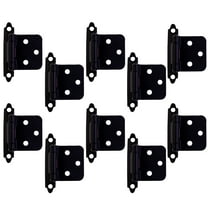 Design House Steel 10-Pack Overlay Hinges for Kitchen Cabinets, Matte Black