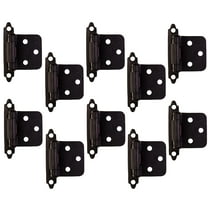 Design House Steel 10-Pack Overlay Hinges for Kitchen Cabinets, Oil Rubbed Bronze