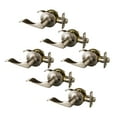 thumbnail image 1 of Design House 6-Pack Stratford Passage Universal 6-Way Interior Hall/Closet Door Levers, Satin Nickel, 1 of 15