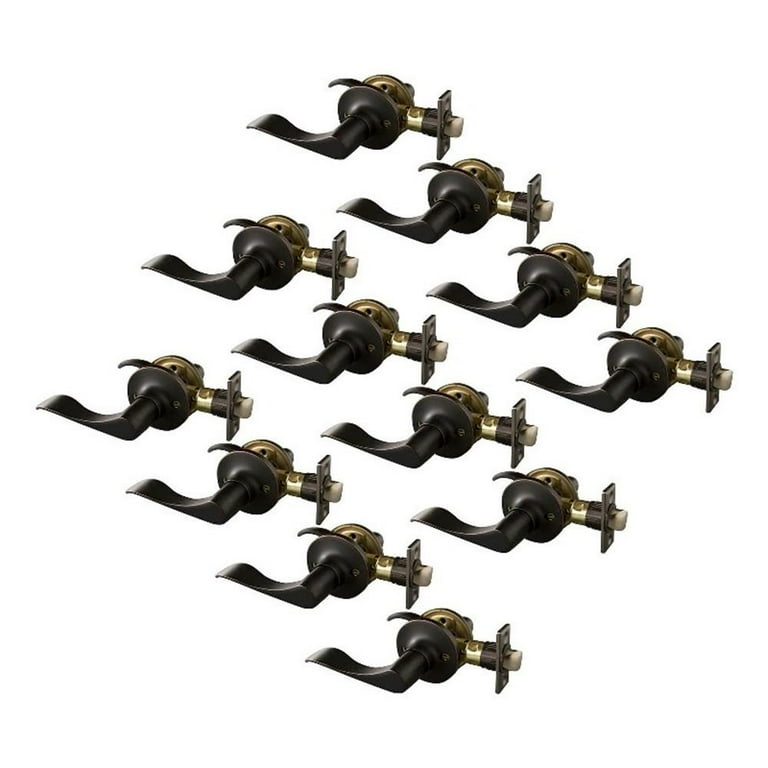 Stratford Satin Nickel Passage Hall/Closet Door Lever with Universal 6-Way Latch (6-Pack) Stratford Satin Nickel Passage Hall/Closet Door Lever with Universal 6-Way Latch (6-Pack)