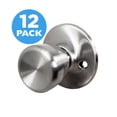 thumbnail image 1 of Satin Nickel Dummy Door Knob, Closet and French Door, 12-Pack, 1 of 11