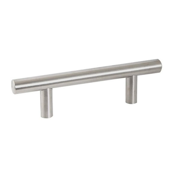 Design House  207605 3-inch C-C Contemporary Hollow Hole Center Bar Pull Satin Nickel 10-Pack